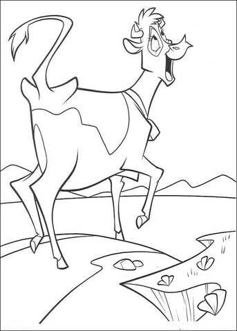 Cow Is Singing  Coloring Page